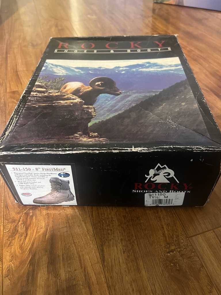 Rocky Black 911150 8 First Med Boots Brand New With Tags